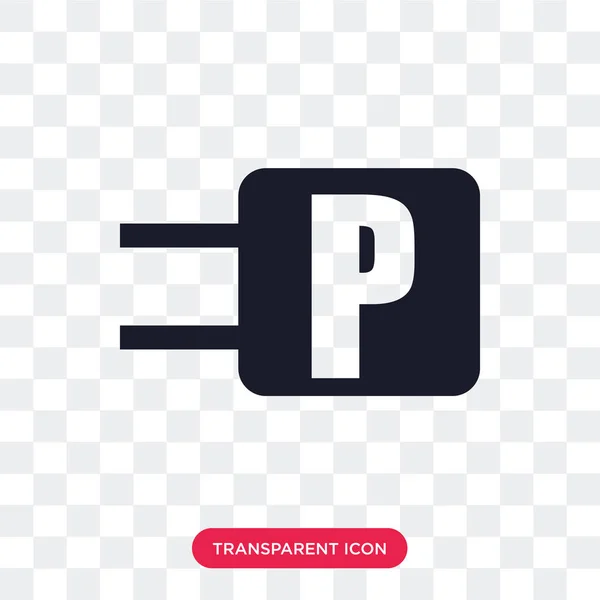 Icône vectorielle parking isolé sur fond transparent, Parking — Image vectorielle
