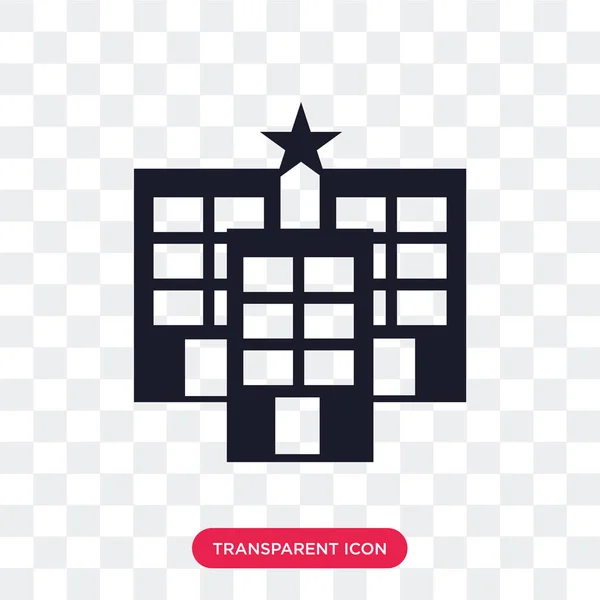 Hotel vector icon elszigetelt átlátszó háttér, Hotel logó — Stock Vector