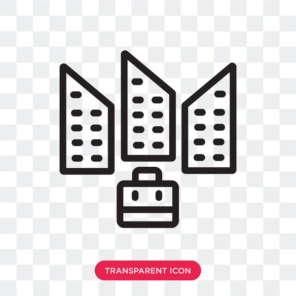 Building vector icon isolated on transparent background, Buildin — Stock Vector