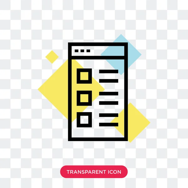 Mobile web vector icon isolated on transparent background, Mobil — Stock Vector