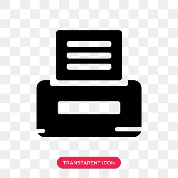 Printer vector icon isolated on transparent background, Printer — Stock Vector