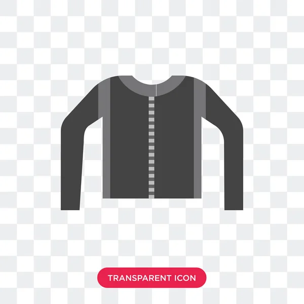 Chaqueta de cuero icono vectorial aislado sobre fondo transparente, L — Vector de stock