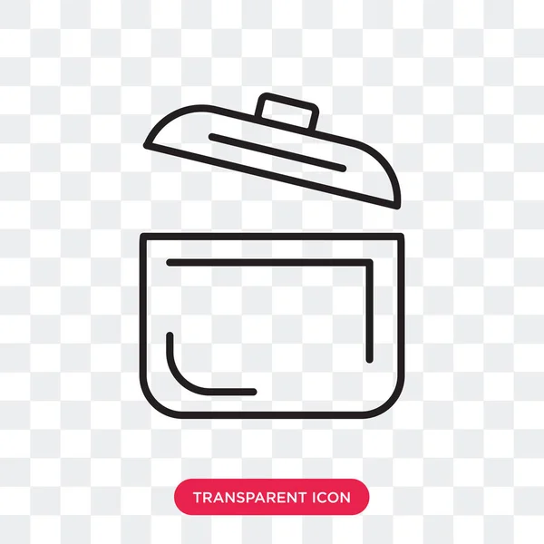 Icona vettoriale della pentola isolata su sfondo trasparente, disegno del logo della pentola — Vettoriale Stock