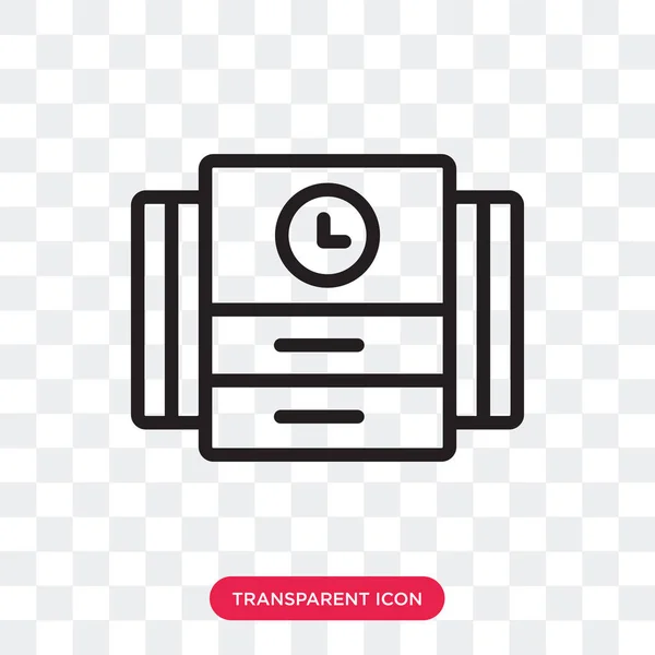 Time machine-symbool van de vector geïsoleerd op transparante achtergrond, Tim — Stockvector