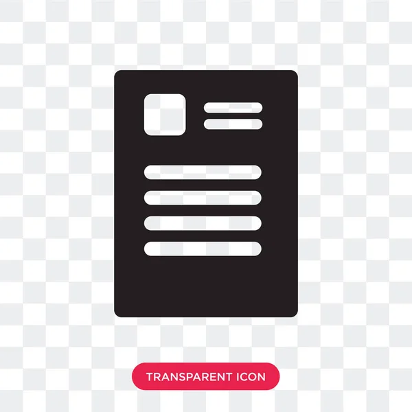 Icône vectorielle de journal isolée sur fond transparent, Newspa — Image vectorielle