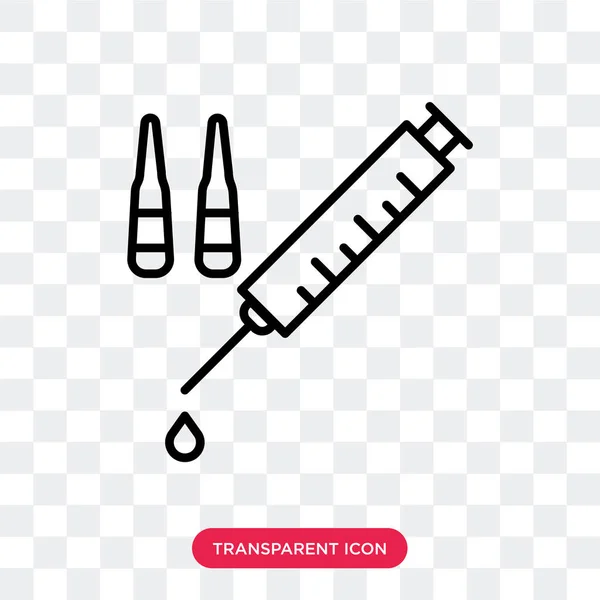 Векторна піктограма шприца ізольована на прозорому фоні, дизайн логотипу шприца — стоковий вектор