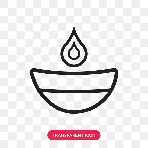 Candle vector icon isolated on transparent background, Candle lo — Stock Vector