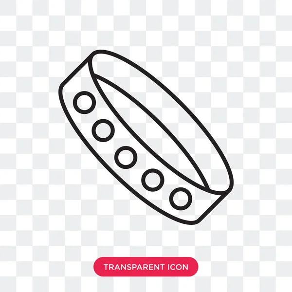 Leash vector icon isolated on transparent background, Leash logo — Stock Vector