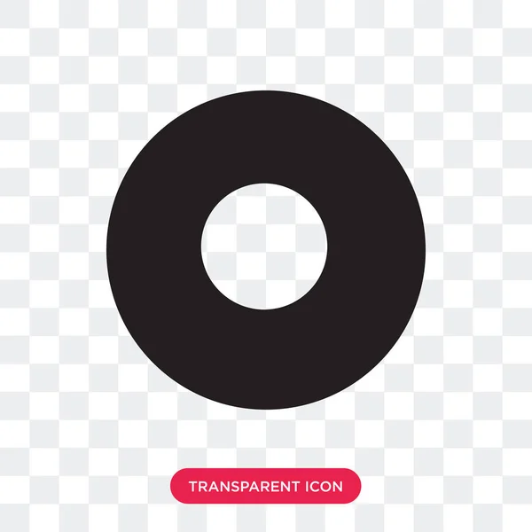 Icona vettoriale Dot isolata su sfondo trasparente, logo Dot des — Vettoriale Stock