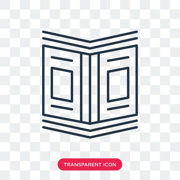 Törvény vektor könyvikonra elszigetelt átlátszó hátterű, joga könyv logo tervezés — Stock Vector