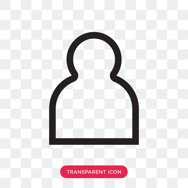 Icono de vector de perfil aislado sobre fondo transparente, Perfil — Vector de stock