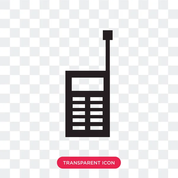 Walkie talkie vector icon izolat pe fundal transparent, Wa — Vector de stoc