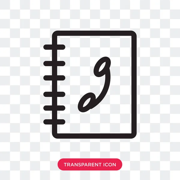 Agenda vector icon isolated on transparent background, Agenda lo — Stock Vector