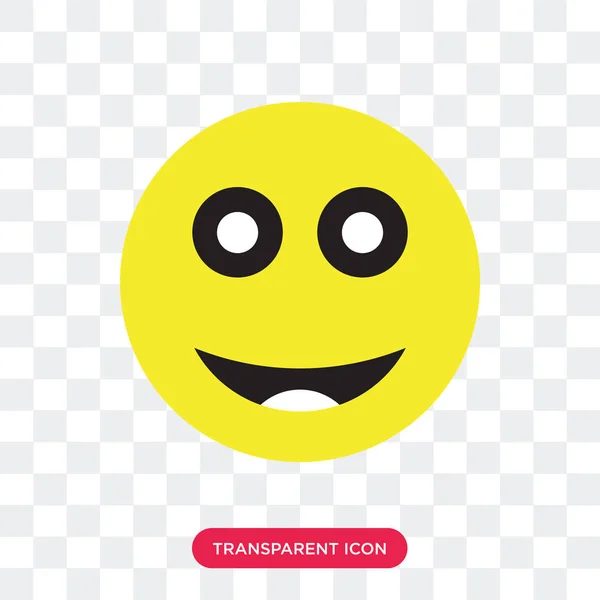Ícone vetor feliz isolado no fundo transparente, logotipo feliz — Vetor de Stock