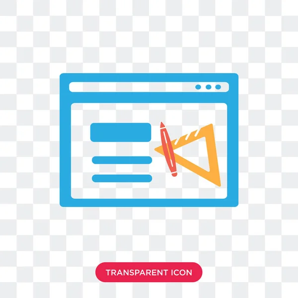 Browser vector pictogram geïsoleerd op transparante achtergrond, Browser — Stockvector