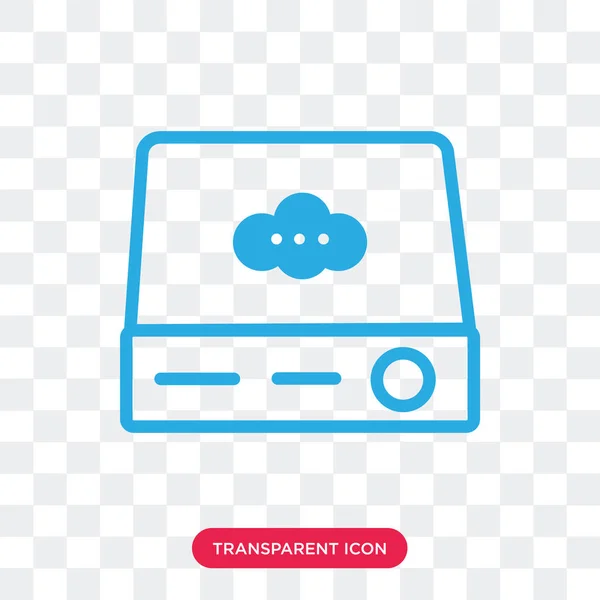 Icono del vector del servidor aislado en fondo transparente, Servidor lo — Archivo Imágenes Vectoriales