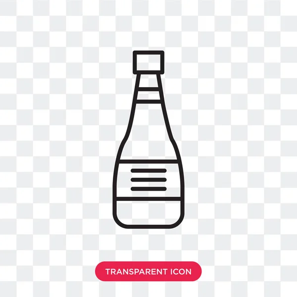 Icono vectorial de champán aislado sobre fondo transparente, Champa — Vector de stock