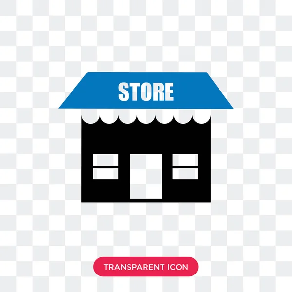 Ícone do vetor da loja isolado no fundo transparente, logotipo da loja — Vetor de Stock