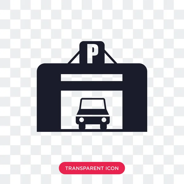 Parkování vektorové ikony izolované na průhledné pozadí, parkování — Stockový vektor