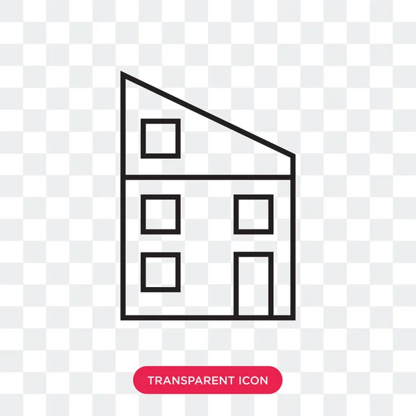 Home vector icon isolated on transparent background, home logo d — Stock Vector