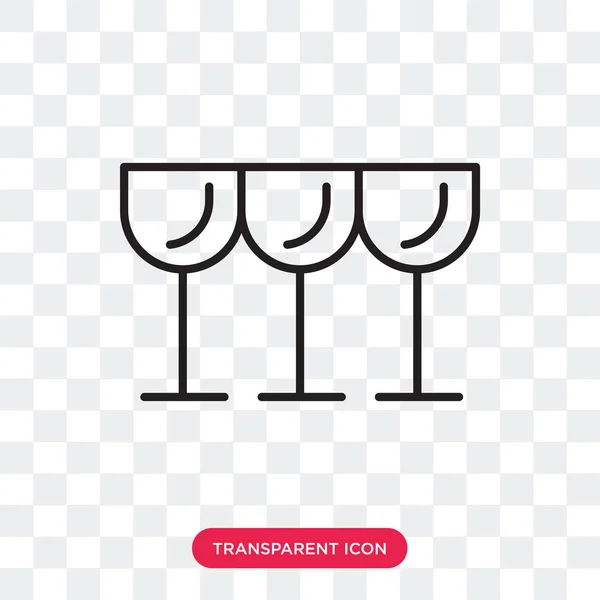 Icona vettoriale del vino isolata su sfondo trasparente, logo Wine d — Vettoriale Stock