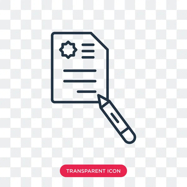 Icône vectorielle du contrat isolée sur fond transparent, Conception du logo du contrat — Image vectorielle
