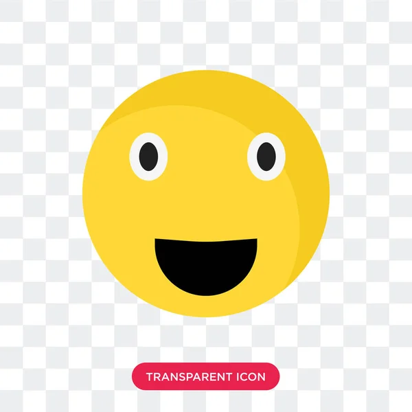 Glückliches Lächeln Vektorsymbol isoliert auf transparentem Hintergrund, happ — Stockvektor