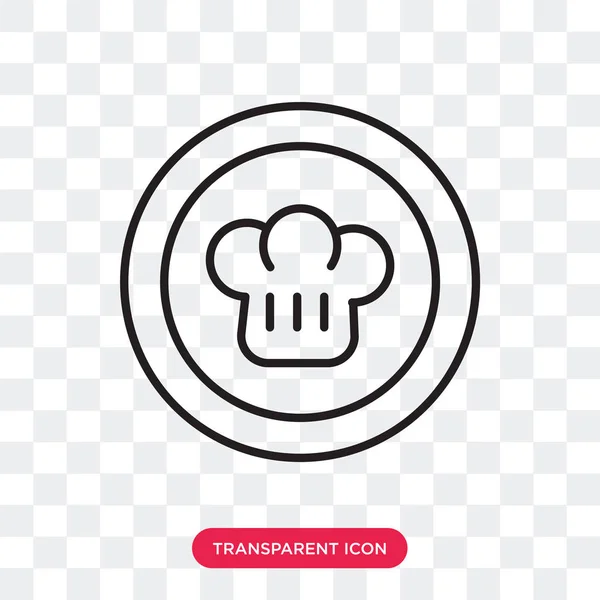 Chef cappello vettoriale icona isolata su sfondo trasparente, Chef cappello logo design — Vettoriale Stock
