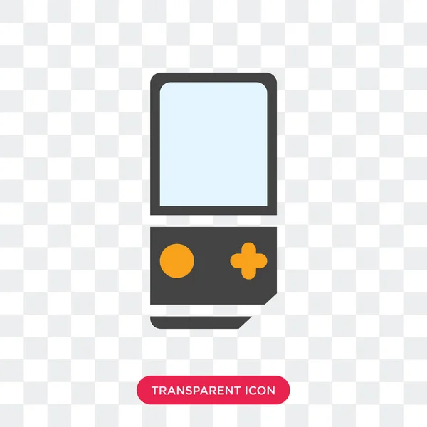 Gameboy vector icon isolated on transparent background, Gameboy — Stock Vector