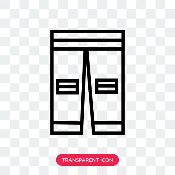 Pantalón de un jugador de fútbol icono vectorial aislado en transparente — Archivo Imágenes Vectoriales