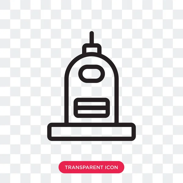 Capitol vector pictogram geïsoleerd op transparante achtergrond, Capitol — Stockvector