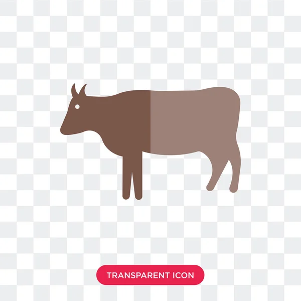 Піктограма вектора корови ізольована на прозорому фоні, логотип корови — стоковий вектор