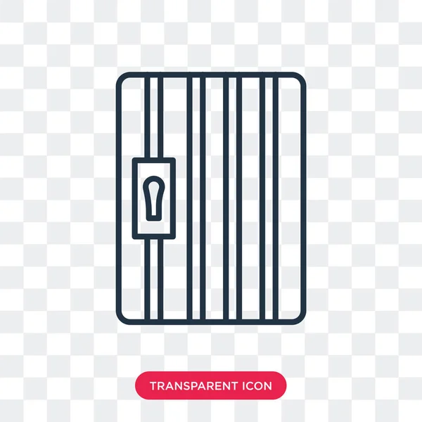 Icône vectorielle pénitentiaire isolée sur fond transparent, logo prison design — Image vectorielle