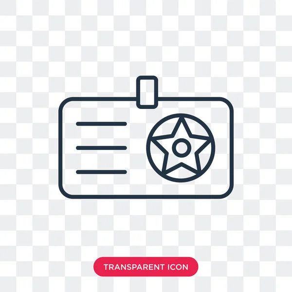 Vector kentekenpictogram geïsoleerd op transparante achtergrond, Badge logo ontwerp — Stockvector