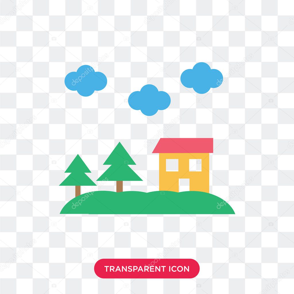 House vector icon isolated on transparent background, House logo concept