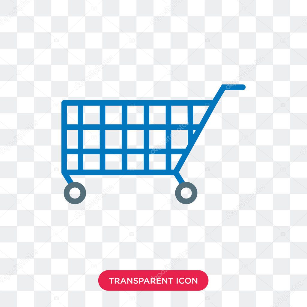 Shopping cart vector icon isolated on transparent background, Sh
