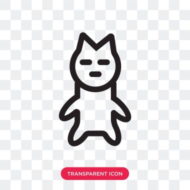 Saydam arka plan üzerinde kedi logo des izole kedi vektör simgesi