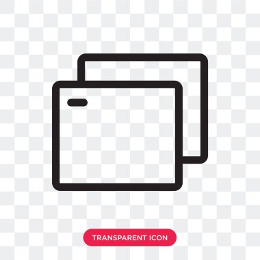 Saydam arka plan üzerinde sekme logo des izole sekmesini vektör simgesi