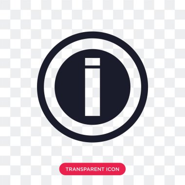 Saydam arka plan üzerinde bilgi izole bilgi vektör simgesi