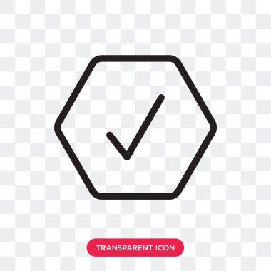 Saydam arka plan üzerinde izole ekose desenli vektör simge işaretli 