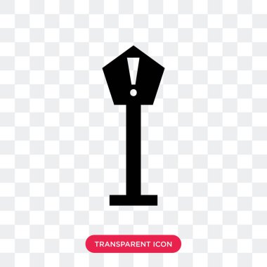 Saydam arka plan üzerinde tehlike lo izole tehlike vektör simgesi