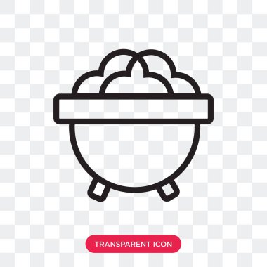 Saydam arka plan üzerinde Pot logo des izole pot vektör simgesi