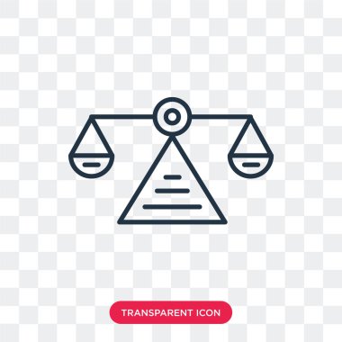 Saydam arka plan üzerinde ölçekler logo tasarımı izole ölçekler vektör simgesi