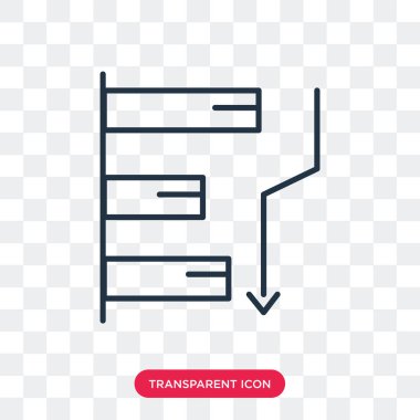 Saydam arka plan üzerinde çubuk grafik logo tasarımı izole çubuk grafik vektör simgesi
