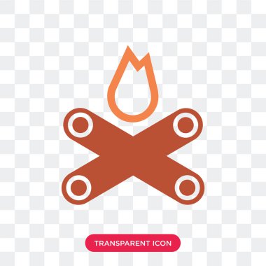 Saydam arka plan üzerinde şenlik ateşi izole şenlik ateşi vektör simgesi 