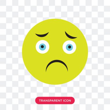 Saydam arka plan üzerinde üzgün logo des izole üzgün vektör simgesi