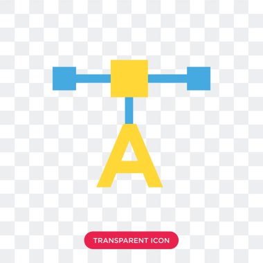 Şeffaf arka plan, metin izole metin Düzenleyicisi vektör simgesi