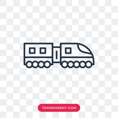 Saydam arka plan üzerinde tren logo tasarımı izole tren vektör simgesi