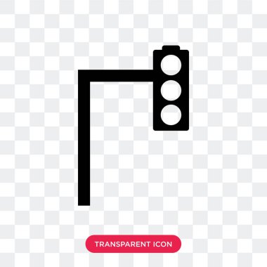 Saydam arka plan üzerinde Tr izole trafik ışığı vektör simgesi