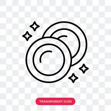 Saydam arka plan üzerinde çanak logo tasarımı izole çanak vektör simgesi